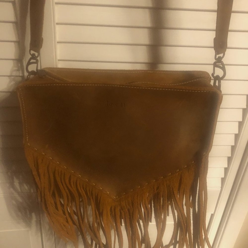 Leather Bag with Fringe